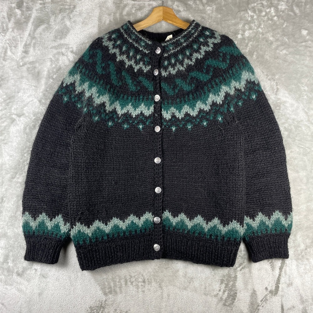 Vintage Handknitting Association of Iceland Sweater Mens Large Fair Isle Wool